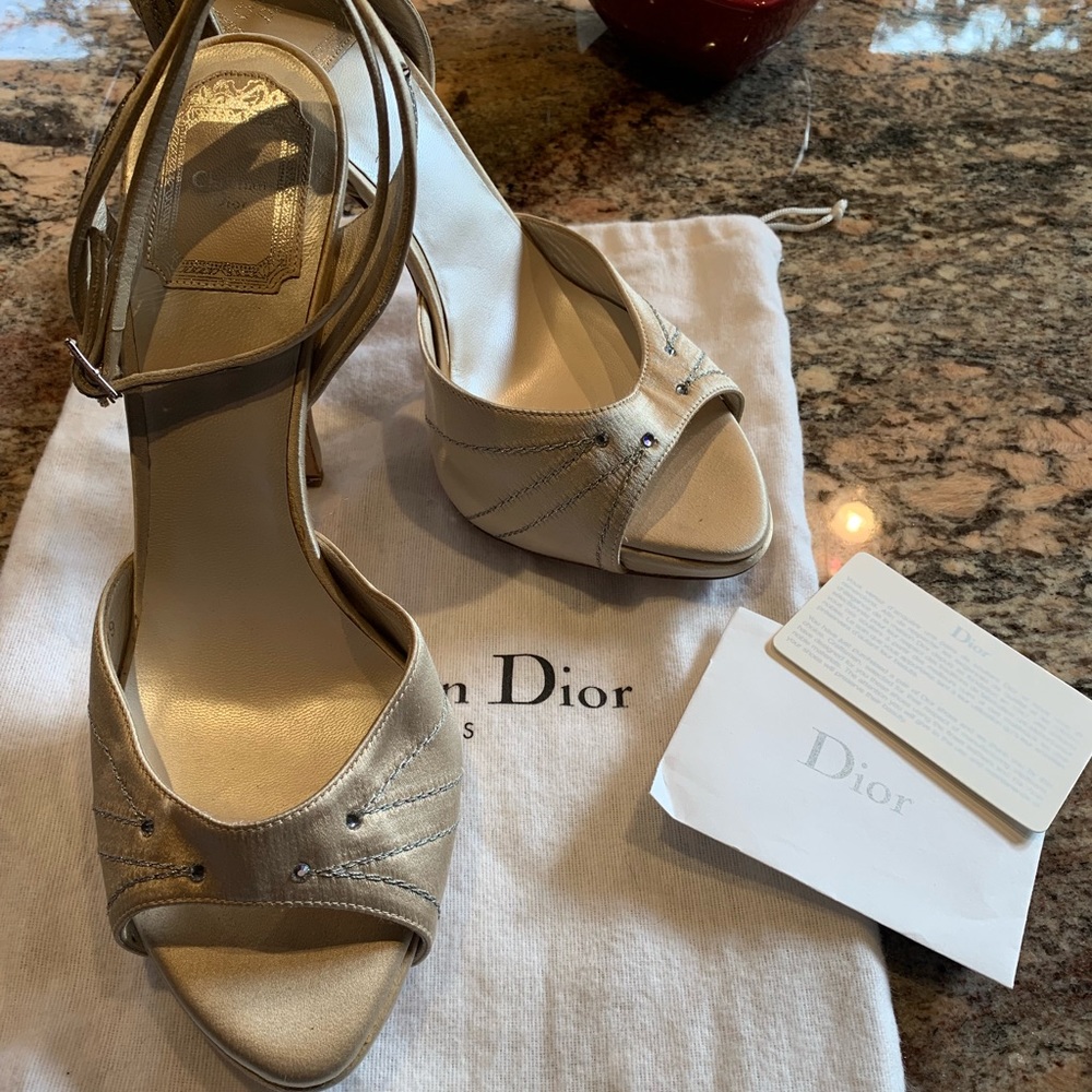 New Christian Dior wedding or evening heels 39